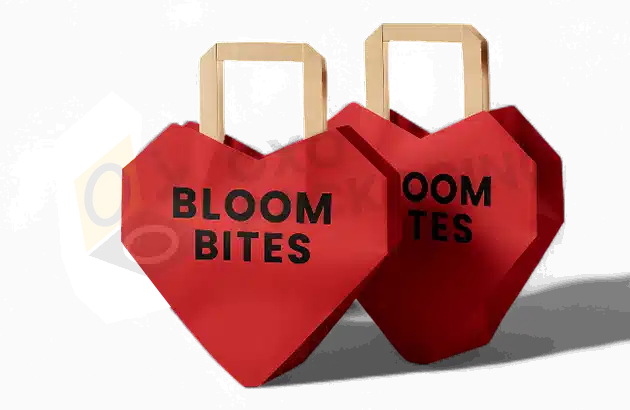 customize heart paper bags